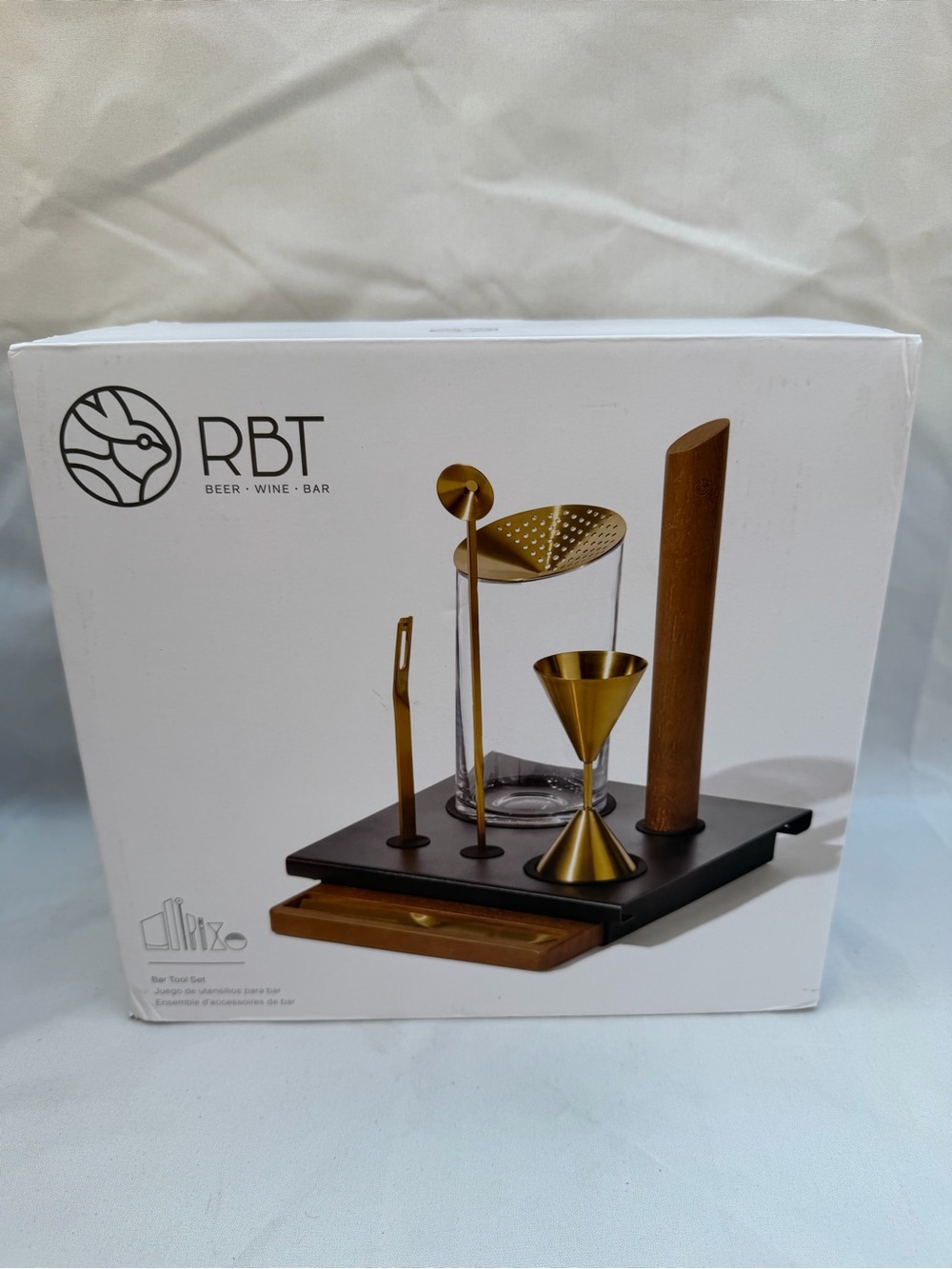 RBT Gold Cocktail Bar Tool Set